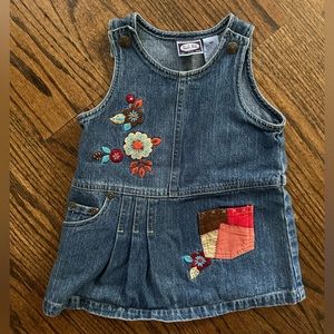 Koala kids jean coverall dress, 18 mo